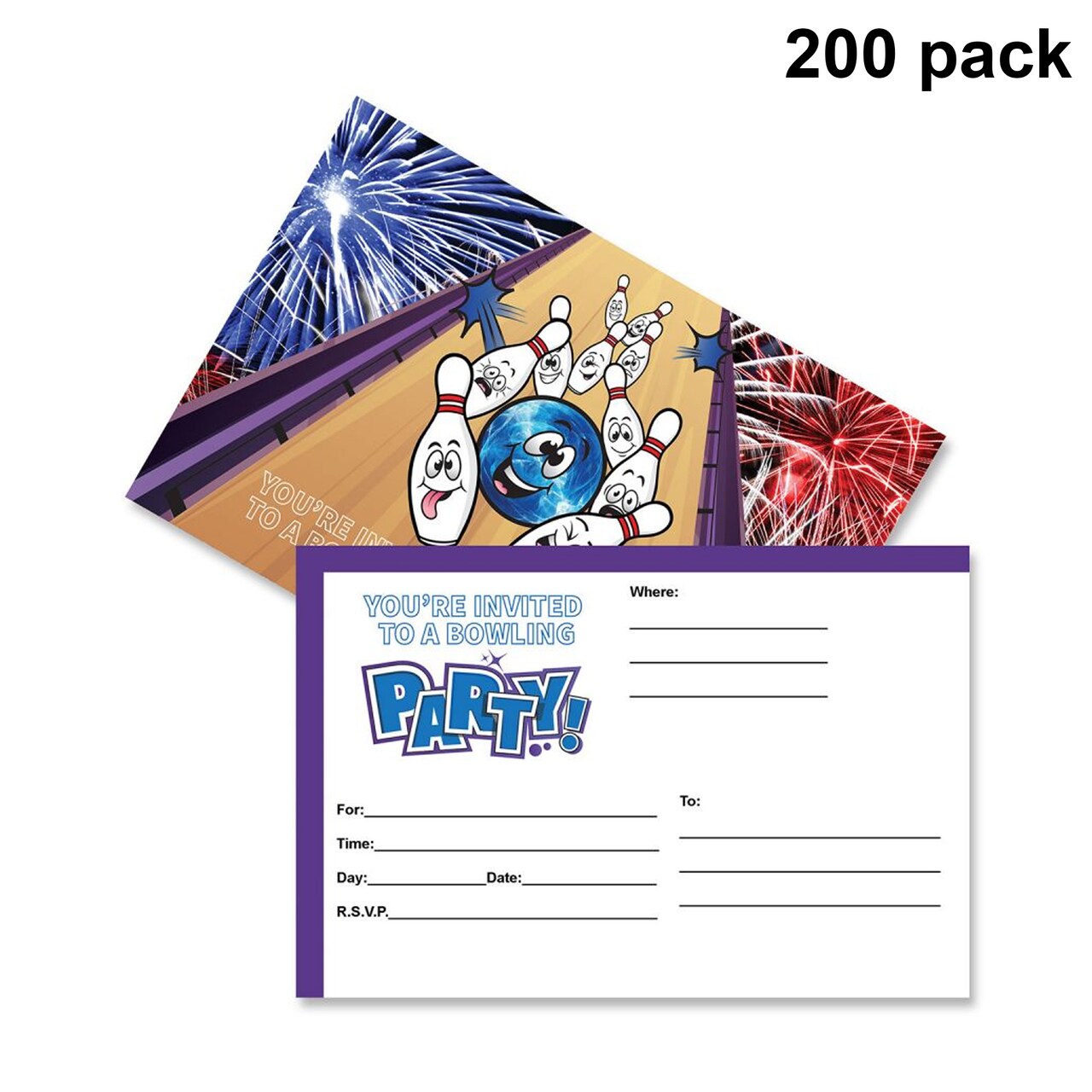 Party Lane Postcard Invitations | Plastic wrapped 4 x 6 | Raheev®